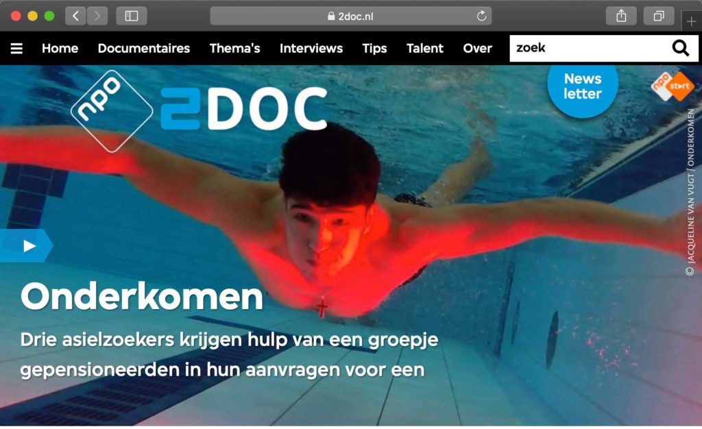 An image of the homepage of 2doc.nl